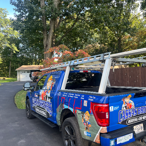 Cassas bros roofing siding logo