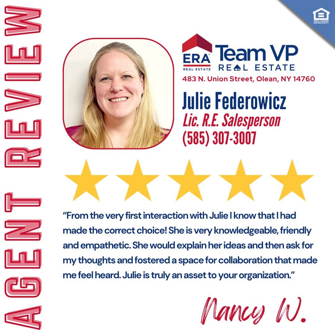 Julie A. Federowicz, NY Licensed Real Estate Salesperson, Real Estate Market Analysis in Olean, NY - photo 3