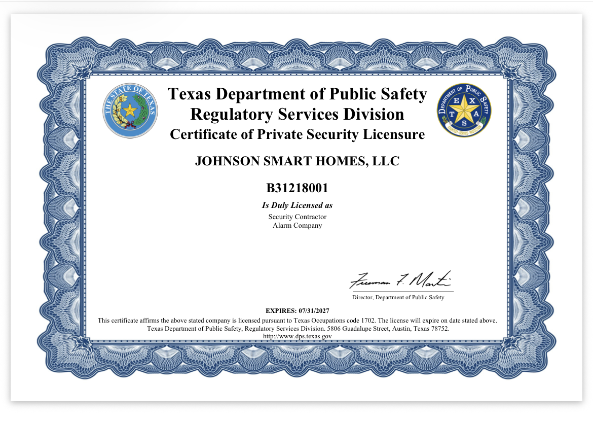 Johnson Smart Homes, LLC, Home Security and Alarms Install in Fort Worth, TX - photo 1