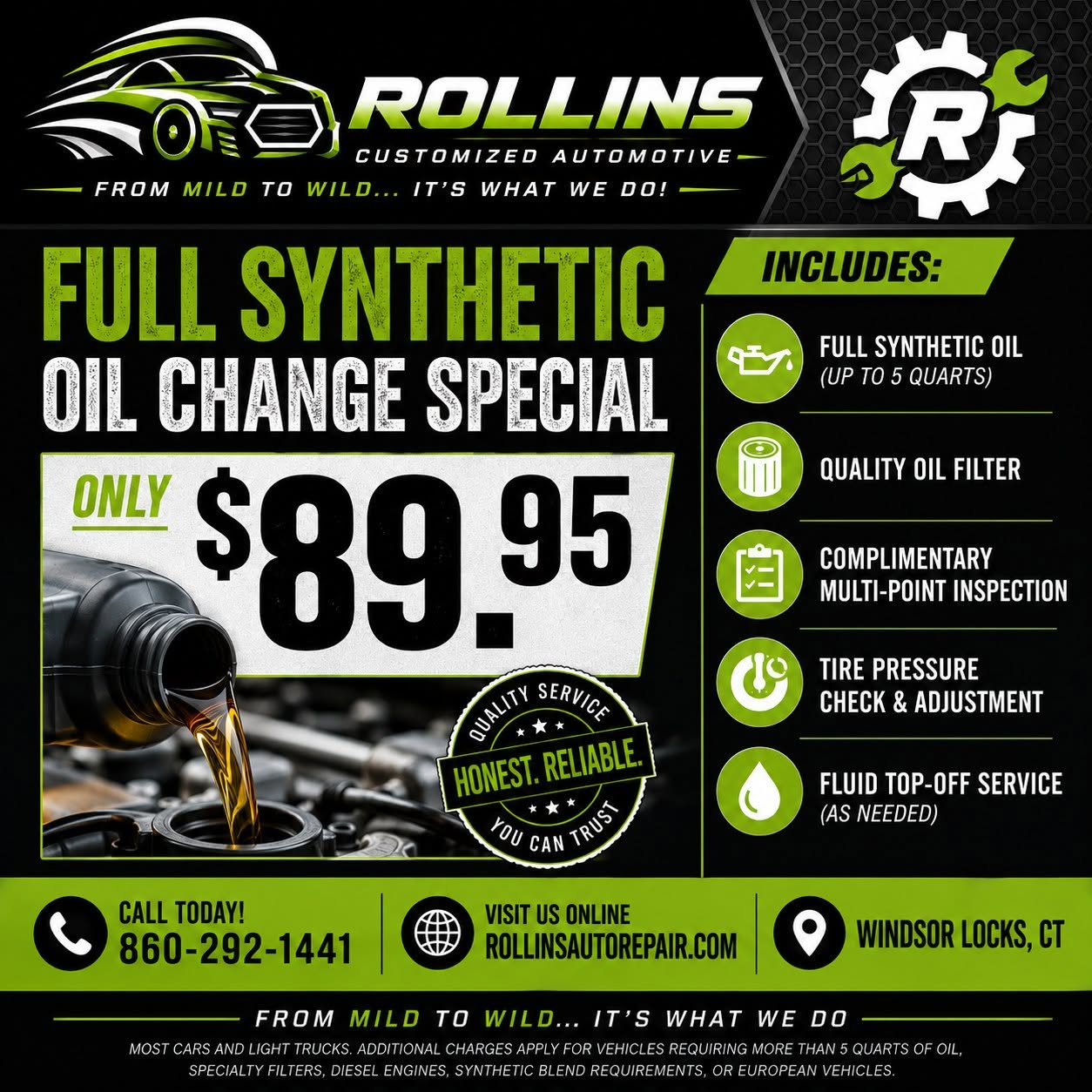 Rollins Auto Repair, Auto Customization in Windsor Locks, CT - photo 3