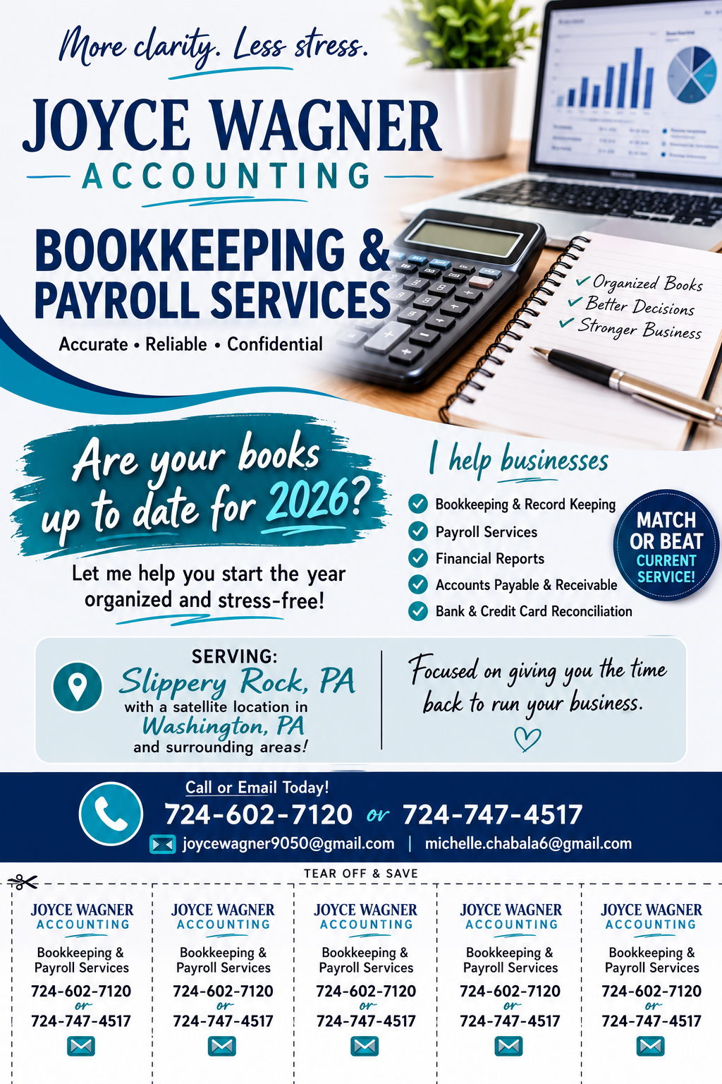 Joyce Wagner Accounting, Accounting in Slippery Rock, PA - photo 3