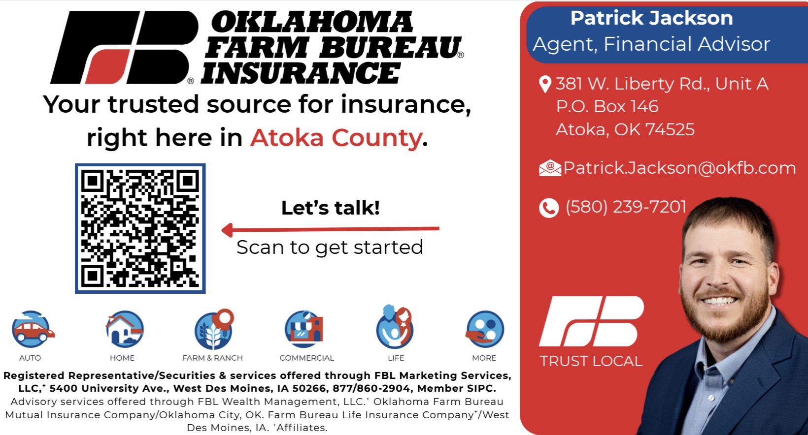 Patrick Jackson - Oklahoma Farm Bureau Insurance, Financial Planning Services in Atoka, OK - photo 1