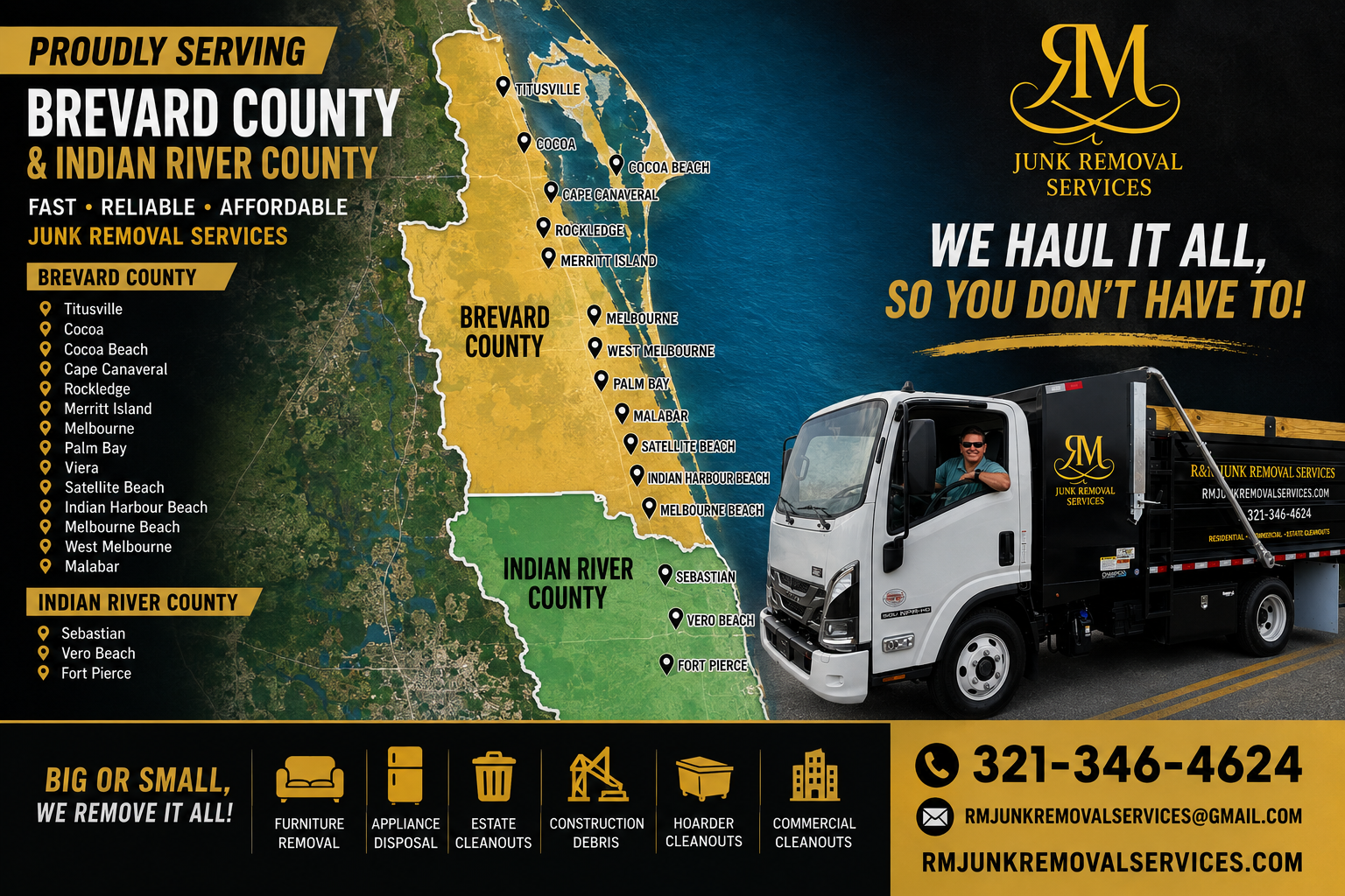 R&M Junk Removal Services, Commercial Cleanouts in Palm Bay, FL - photo 1