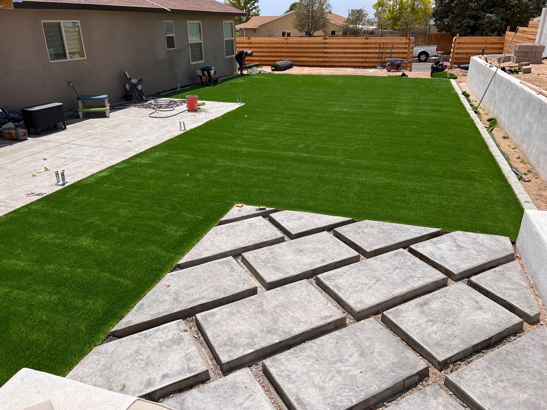 Zia Decorative Concrete, Artificial Turf Installation in Albuquerque, NM - photo 6