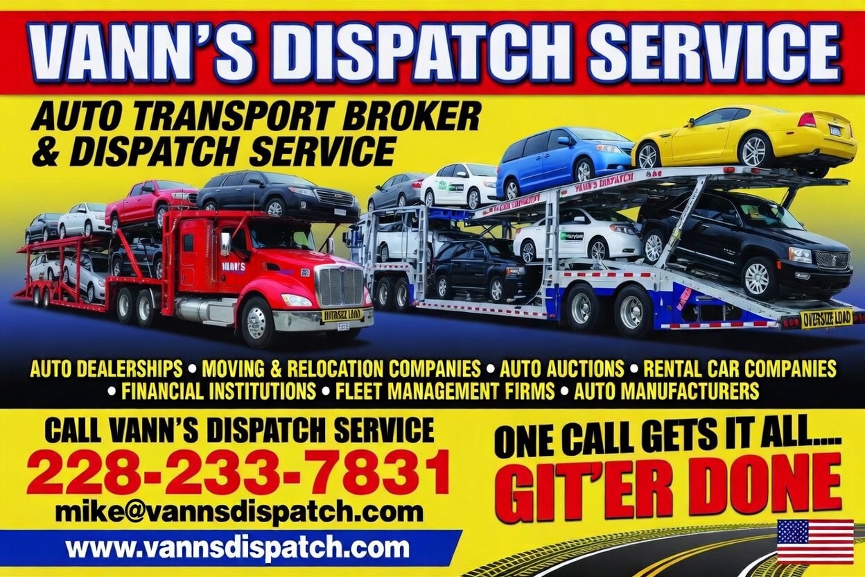 Vann’s Dispatch Service LLC, Vehicle Shipping in St. Martinville, LA - photo 1