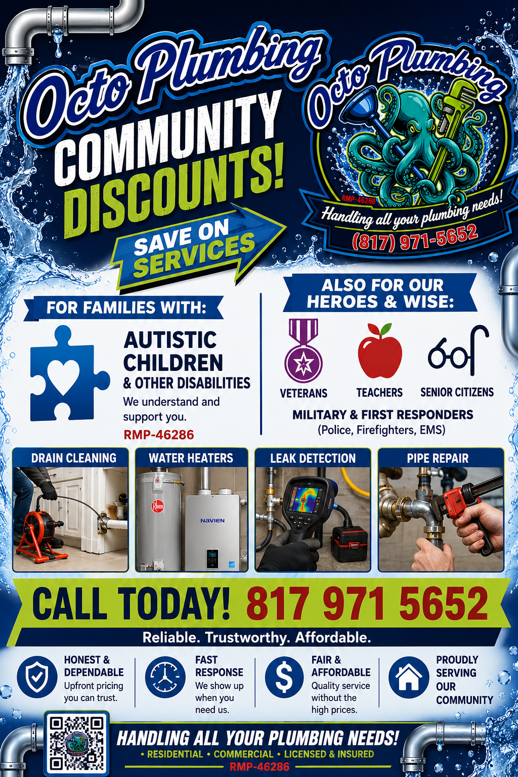 Octo Plumbing, Plumbing Drain Repair in Burleson, TX - photo 3