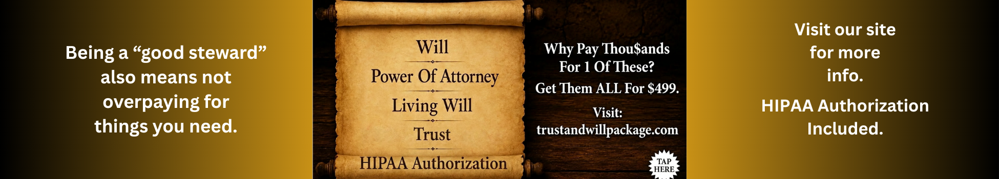 Trust and Will Package.com cover photo