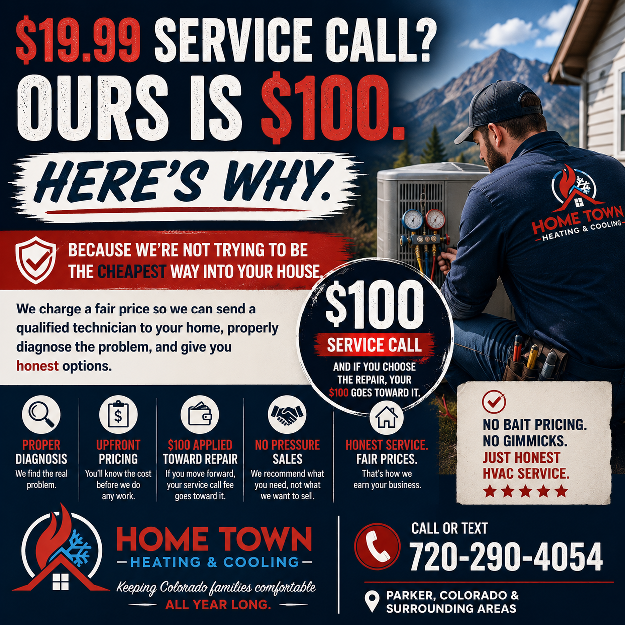 Home Town Heating and Cooling, Heating System Repair or Maintenance in Parker, CO - photo 1