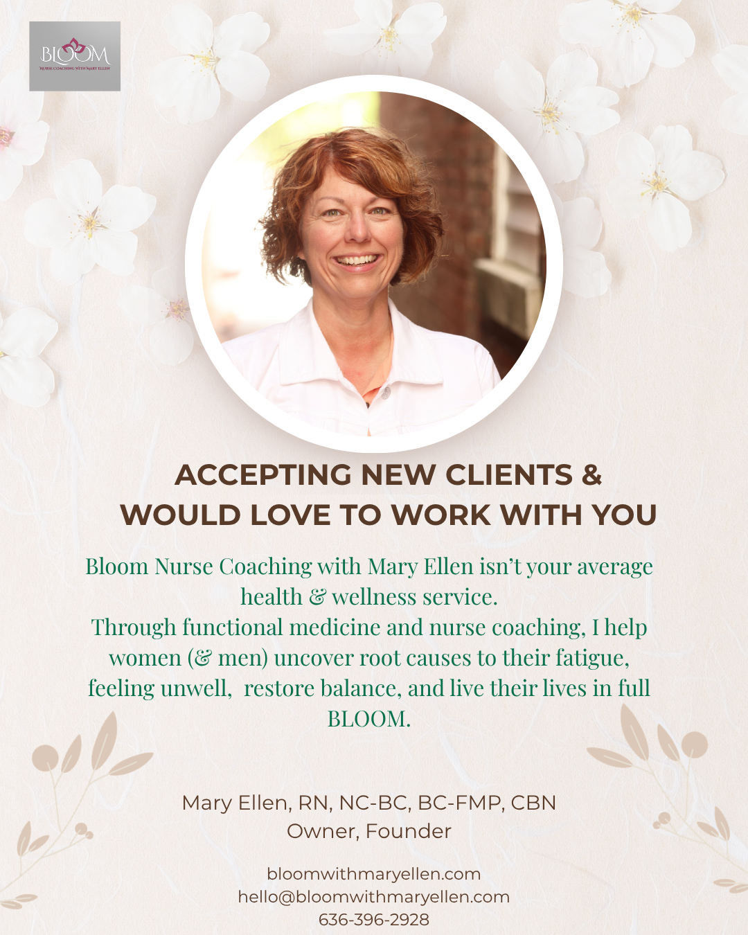 Bloom Nurse Coaching with Mary Ellen, Health and Wellness Coaching in Hillsboro , MO - photo 1
