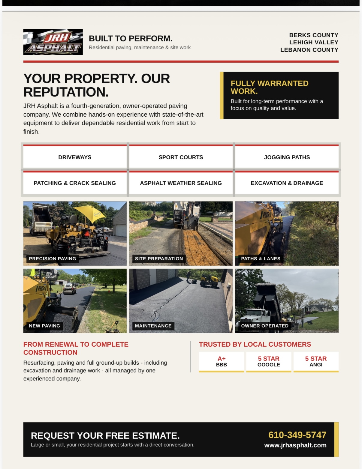 JRH ASPHALT LLC., Asphalt Installation in Kutztown, PA - photo 7