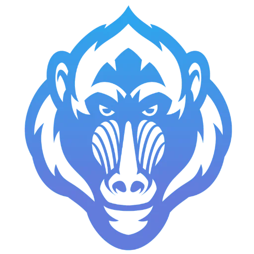 Blu Baboon Painting