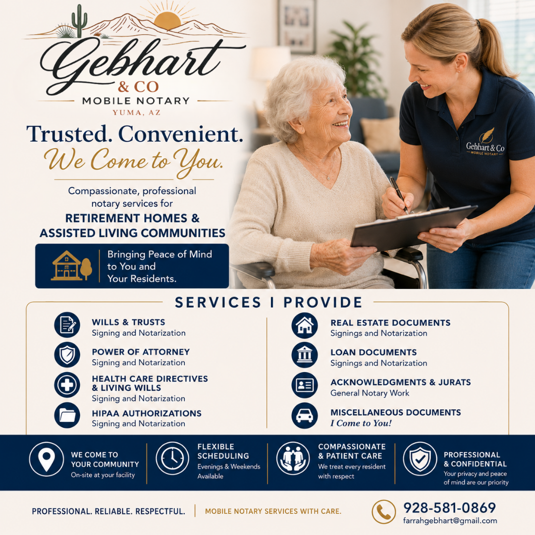 Gebhart & Co Mobile Notary, Mobile Notary in Yuma, AZ - photo 4
