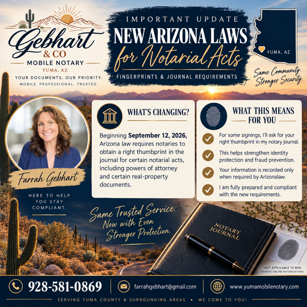 Gebhart & Co Mobile Notary, Mobile Notary in Yuma, AZ - photo 6