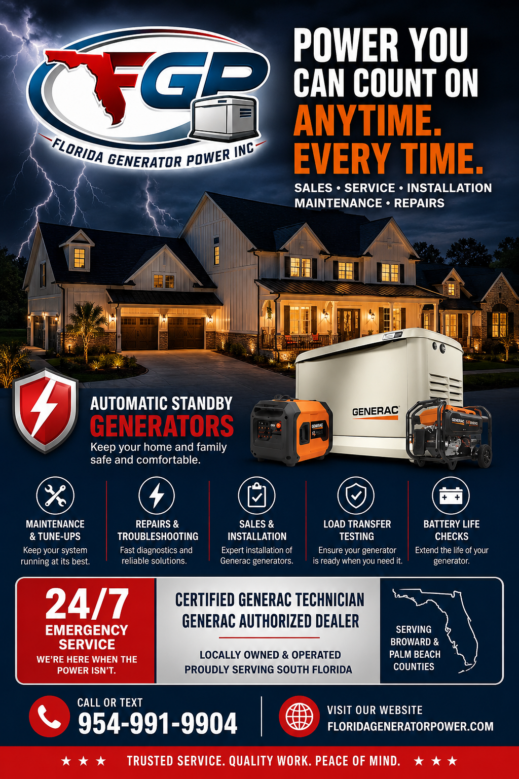 Florida Generator Power Inc, Generator Installation/Repair in Pompano Beach, FL - photo 2