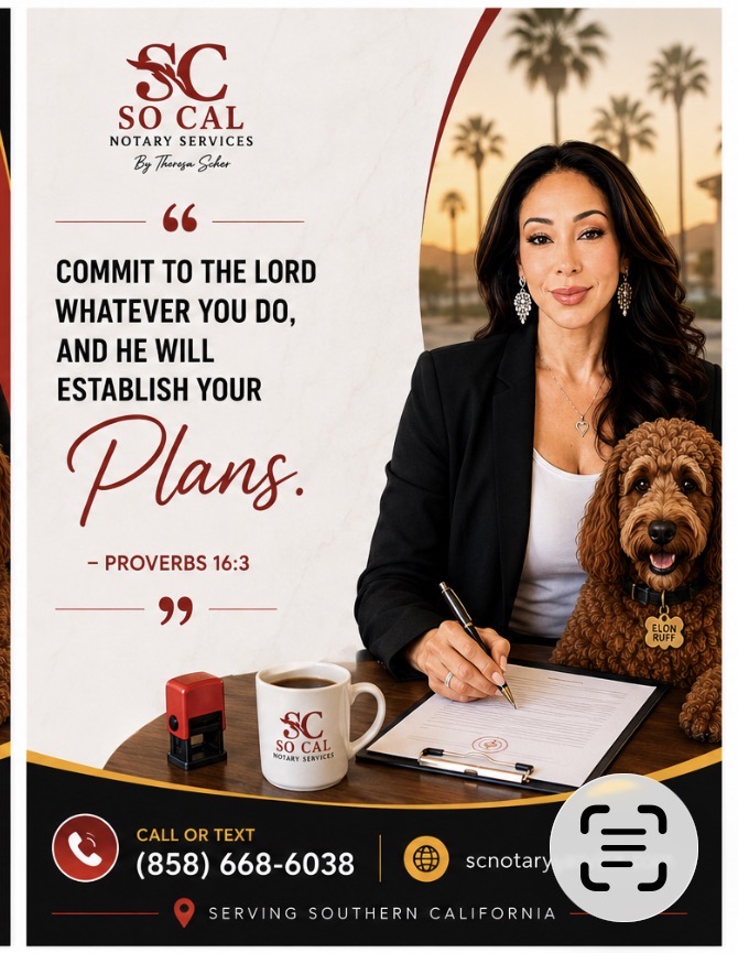 So Cal Notary Services By Theresa Scher, Mobile Notary in Temecula, CA - photo 3