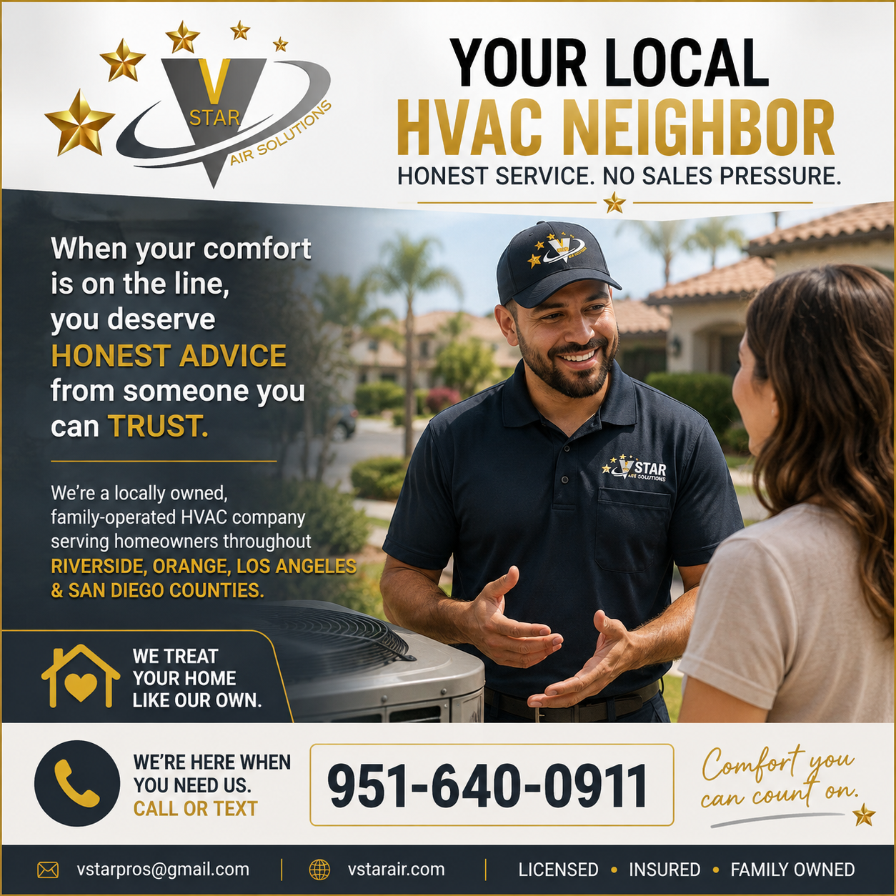 V Star Air Solutions, LLC, Central Air Conditioning Installation or Replacement in Corona, CA - photo 1